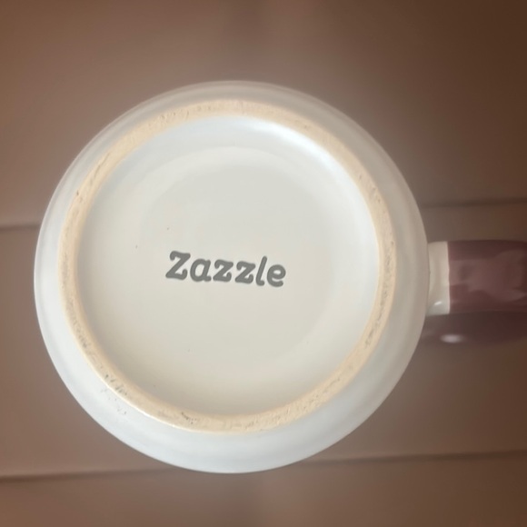 White and Brown Ceramic Mug with Text wine humor - Picture 2 of 3